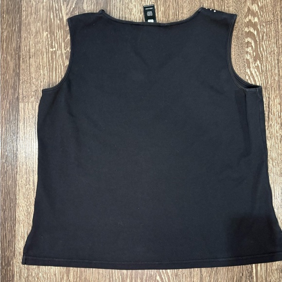 Vincente Milan New York Paris black sequenced tank top - Picture 2 of 5